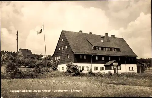 Ak Zinnwald Georgenfeld Altenberg im Erzgebirge, Jugendherberge Hugo Klügel