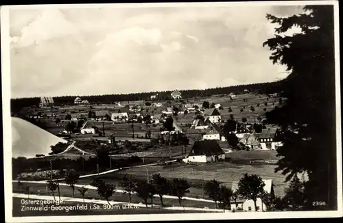 Ak Zinnwald Georgenfeld Altenberg Erzgebirge, Blick auf den Ort