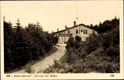 Ak Zinnwald Georgenfeld Altenberg im Erzgebirge, JHB Nicolai Ostrowski, Jugendherberge