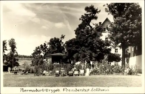 Foto Ak Hermsdorf im Osterzgebirge, Fremdenhof Zollhaus