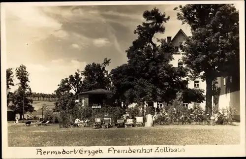 Foto Ak Hermsdorf im Osterzgebirge, Fremdenhof Zollhaus