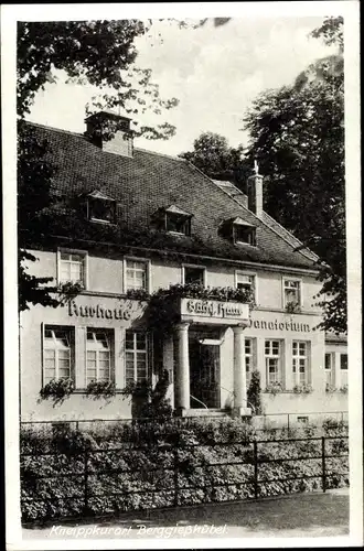 Ak Berggießhübel in Sachsen, Kurhaus, Sanatorium, Sächsisches Haus