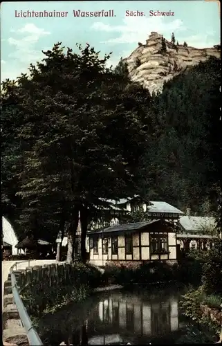 Ak Lichtenhain Sebnitz Sächsische Schweiz, Lichtenhainer Wasserfall