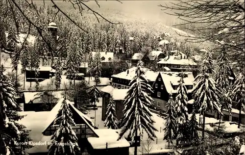 Ak Kipsdorf Altenberg im Erzgebirge, Winteransicht