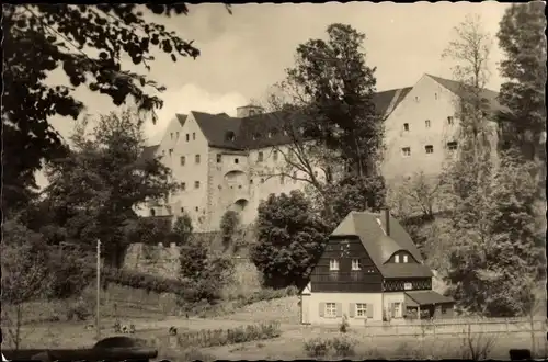 Ak Pfaffroda Olbernhau im Erzgebirge Sachsen, Altersheim Schloss Pfaffroda mit Schwesternstation