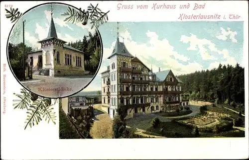 Ak Bad Klosterlausnitz in Thüringen, Kurhaus, Klosterschänke