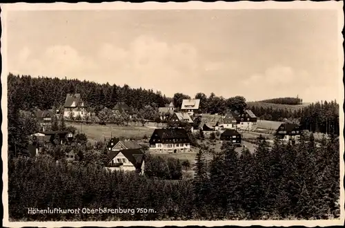 Ak Oberbärenburg Altenberg im Erzgebirge, Ortsansicht