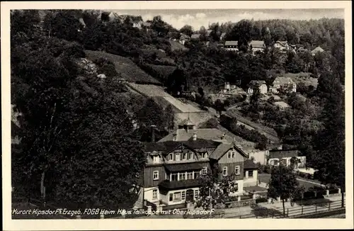 Ak Kipsdorf Altenberg im Erzgebirge, FDGB-Heim Haus Tellkoppe mit Oberkipsdorf