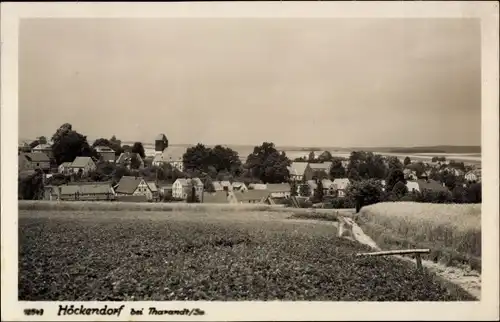 Ak Höckendorf Klingenberg im Osterzgebirge, Blick zum Ort über Felder hinweg