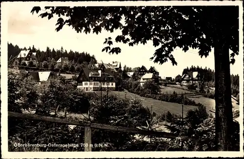 Ak Oberbärenburg Altenberg im Erzgebirge, Ortsansicht