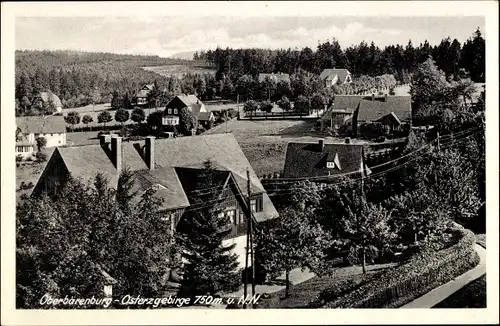 Ak Oberbärenburg Altenberg im Erzgebirge,Ortsansicht