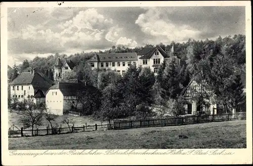 Ak Bad Sachsa im Harz, Genesungsheim der Reichsbahn-Betriebskrankenkasse Halle