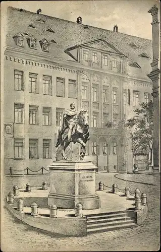 Ak Nürnberg in Mittelfranken, Denkmal Kaiser Wilhelms I. am Egidienplatz