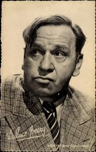 Ak Schauspieler Wallace Beery, Portrait, MGM