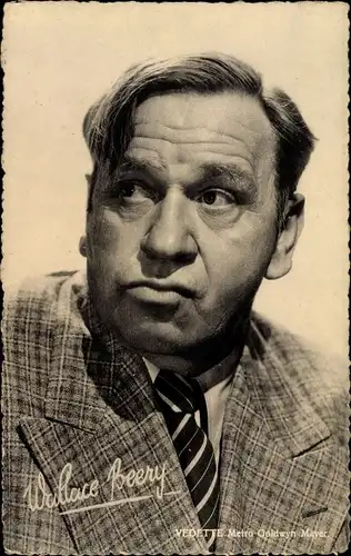 Ak Schauspieler Wallace Beery, Portrait, MGM