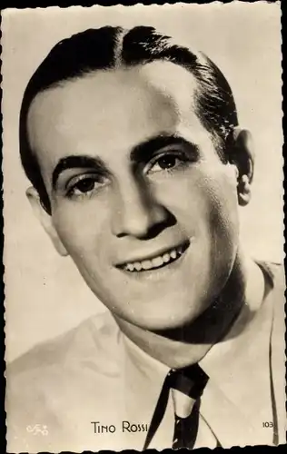 Ak Schauspieler und Sänger Tino Rossi, Portrait