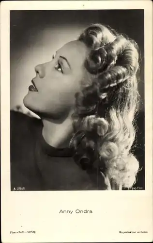 Ak Schauspielerin Anny Ondra, Portrait, Profilansicht, Frau von Max Schmeling