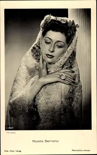 Ak Schauspielerin Rosita Serrano, Portrait
