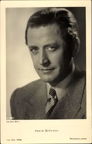 Ak Schauspieler Hans Söhnker, Portrait