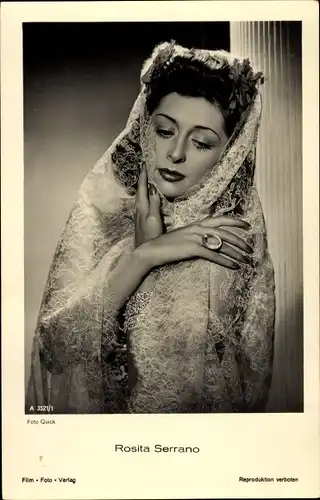 Ak Schauspielerin Rosita Serrano, Portrait