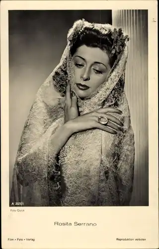 Ak Schauspielerin Rosita Serrano, Portrait