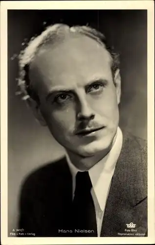 Ak Schauspieler Hans Nielsen, Portrait, Autogramm