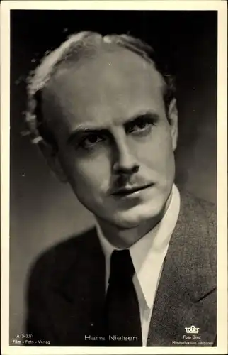 Ak Schauspieler Hans Nielsen, Portrait, Autogramm
