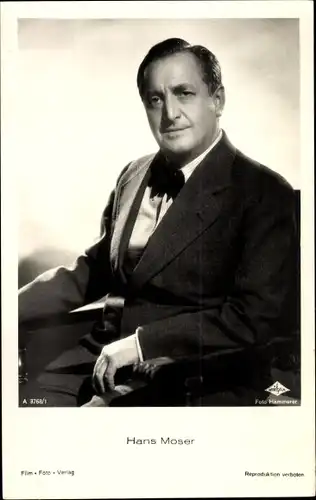 Ak Schauspieler Hans Moser, Wien Film A 3768 1