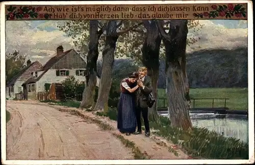 Lied Künstler Ak Hey, Paul, Volksliedkarte Nr 72, Ach wie ist's möglich dann