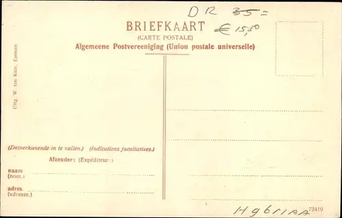 Ak Emmen Drenthe Niederlande, Dorpsstraat