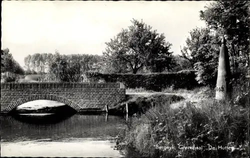 Ak Bergeijk Nordbrabant, Grenspaal De Hutten
