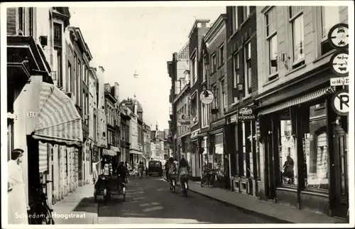 Ak Schiedam Südholland Niederlande, Hoogstraat