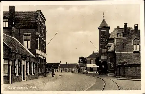 Ak Kloosterzande Zeeland Niederlande, Markt