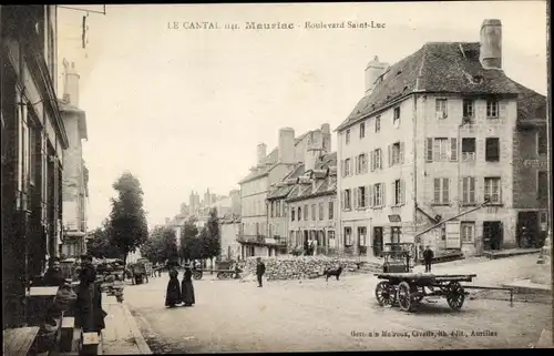 Ak Mauriac Cantal, Boulevard Saint Luc