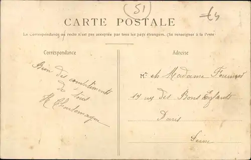 Ak Epernay Marne, Place Auban Moet