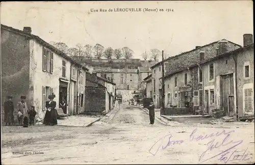 Ak Lerouville Lothringen Meuse, Une Rue en 1914