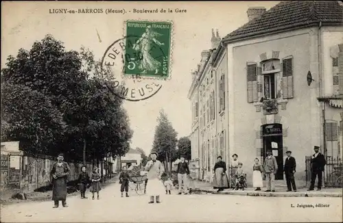 Ak Ligny en Barrois Meuse, Boulevard de la Gare