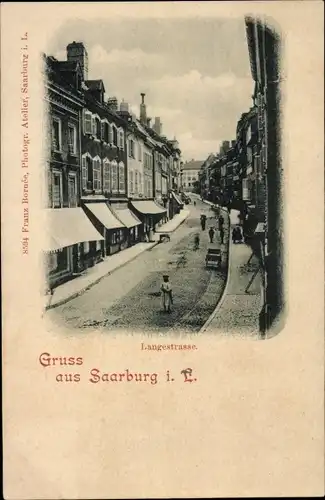 Ak Sarrebourg Saarburg Lothringen Moselle, Langestraße