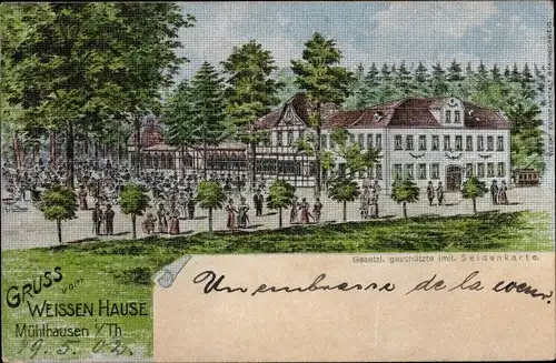 Ak Mühlhausen in Thüringen, Gasthaus Weißes Haus