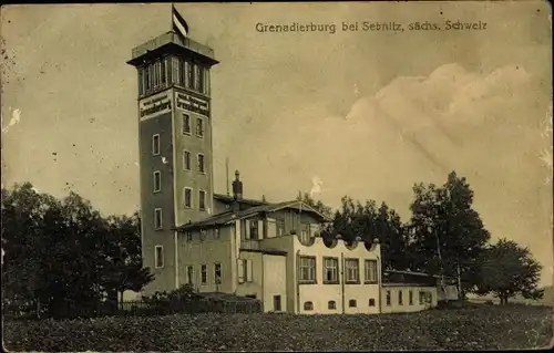 Ak Sebnitz Sächsische Schweiz, Grenadierburg