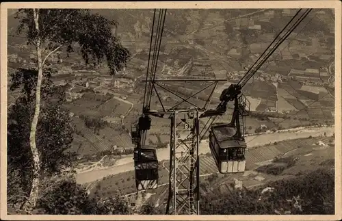 Ak Seilbahn, Stadt aus der Vogelschau