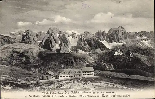 Ak Völs am Schlern Fiè allo Sciliar Südtirol, Schlernhäuser