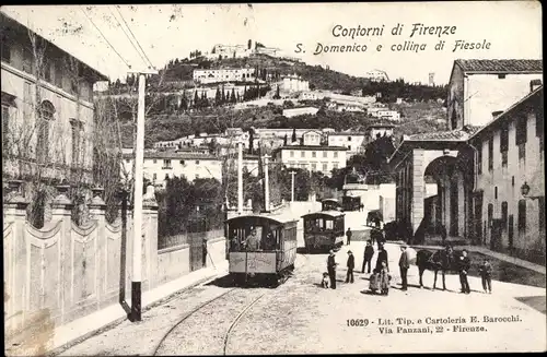 Ak Fiesole Toscana, Contorni di Firenze, S. Domenico e collina di Fiesole