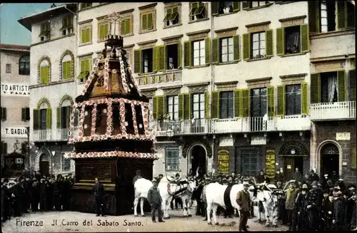 Ak Firenze Florenz Toscana, Il Carro del Sabato Santo