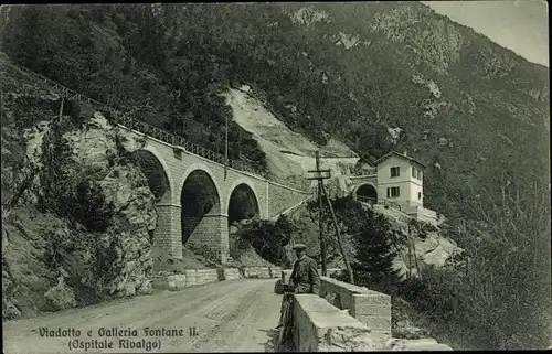 Ak Belluno Veneto, Viadotto e Galleria Fontane II.