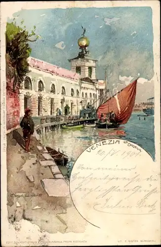 Künstler Litho Wielandt, Manuel, Venezia Venedig Veneto, La Docana