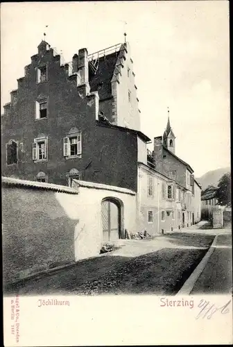 Ak Sterzing Vipiteno Südtirol, Jöchlturm, Straßenpartie