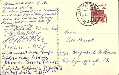 Ak Hennstedt in Dithmarschen, Ortsansichten, Kirche