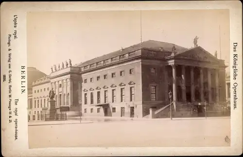 Kabinett Foto Berlin Mitte, Das Königliche Opernhaus, Unter den Linden