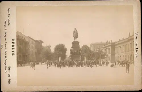 Kabinett Foto Berlin Mitte, Unter den Linden, Reiterstandbild Friedrichs des Großen